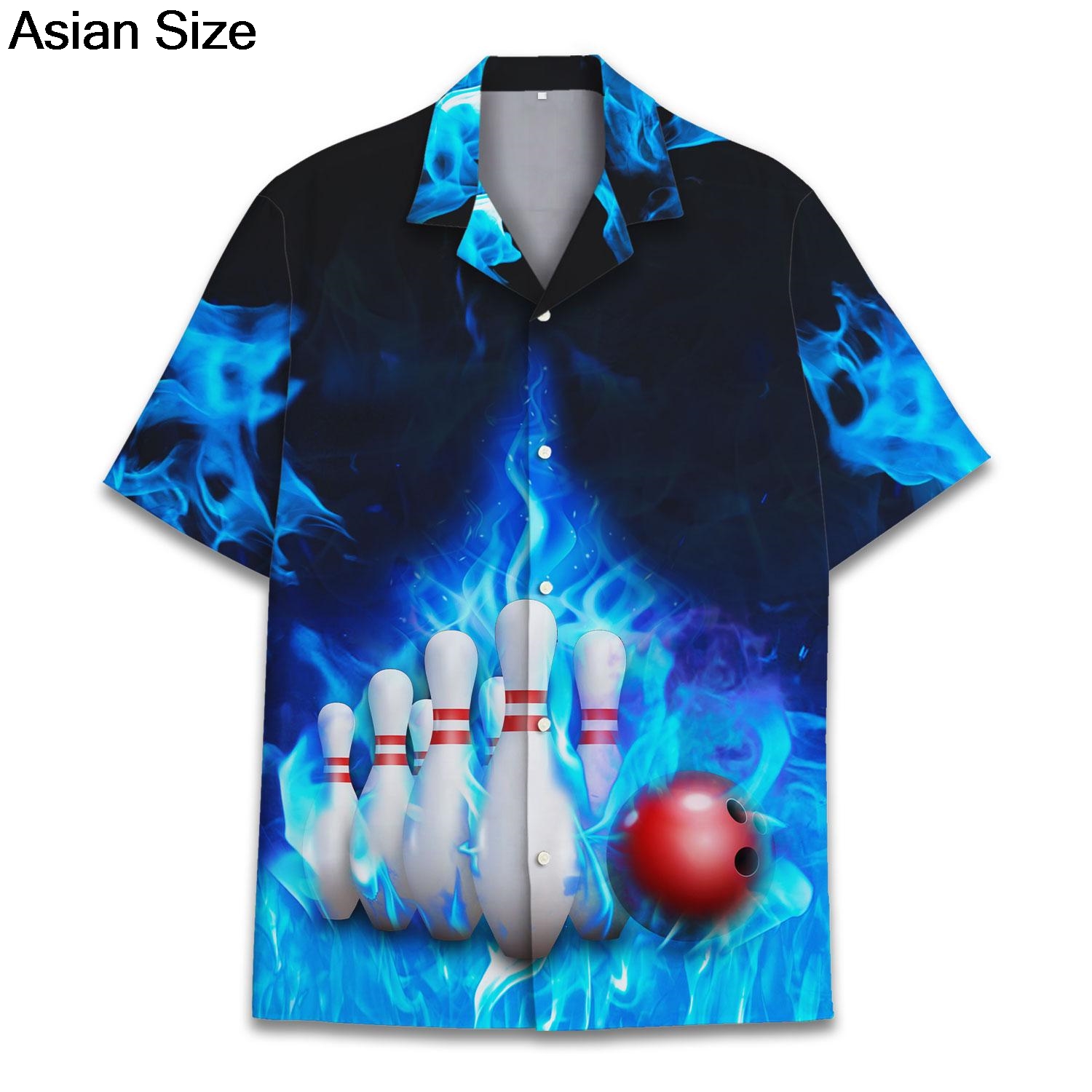 Bowling Shirt Camp - Свободная рубашка унисекс с коротким рукавом