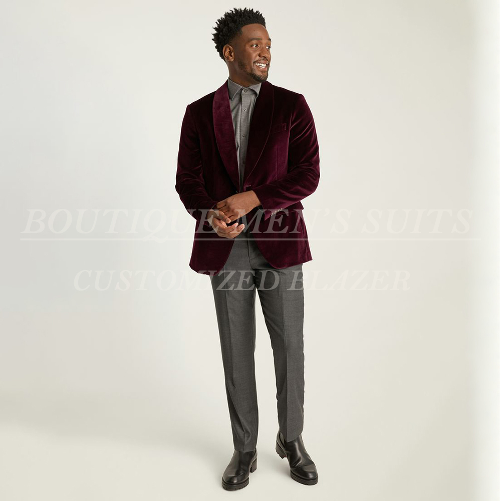 Velvet Blazer Vintage - Винтажный мужской костюм: повседневный пиджак с