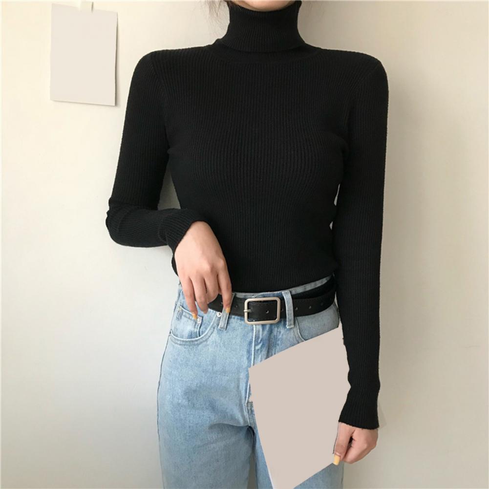Вязаные топы, женский вязаный  – обзор и цена Turtleneck Knit 90S