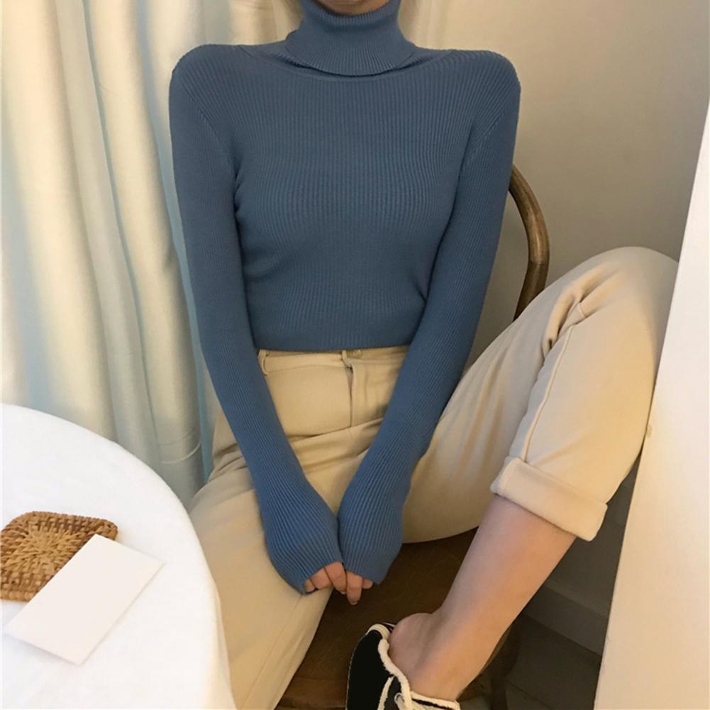 Вязаные топы, женский вязаный  – обзор и цена Turtleneck Knit 90S