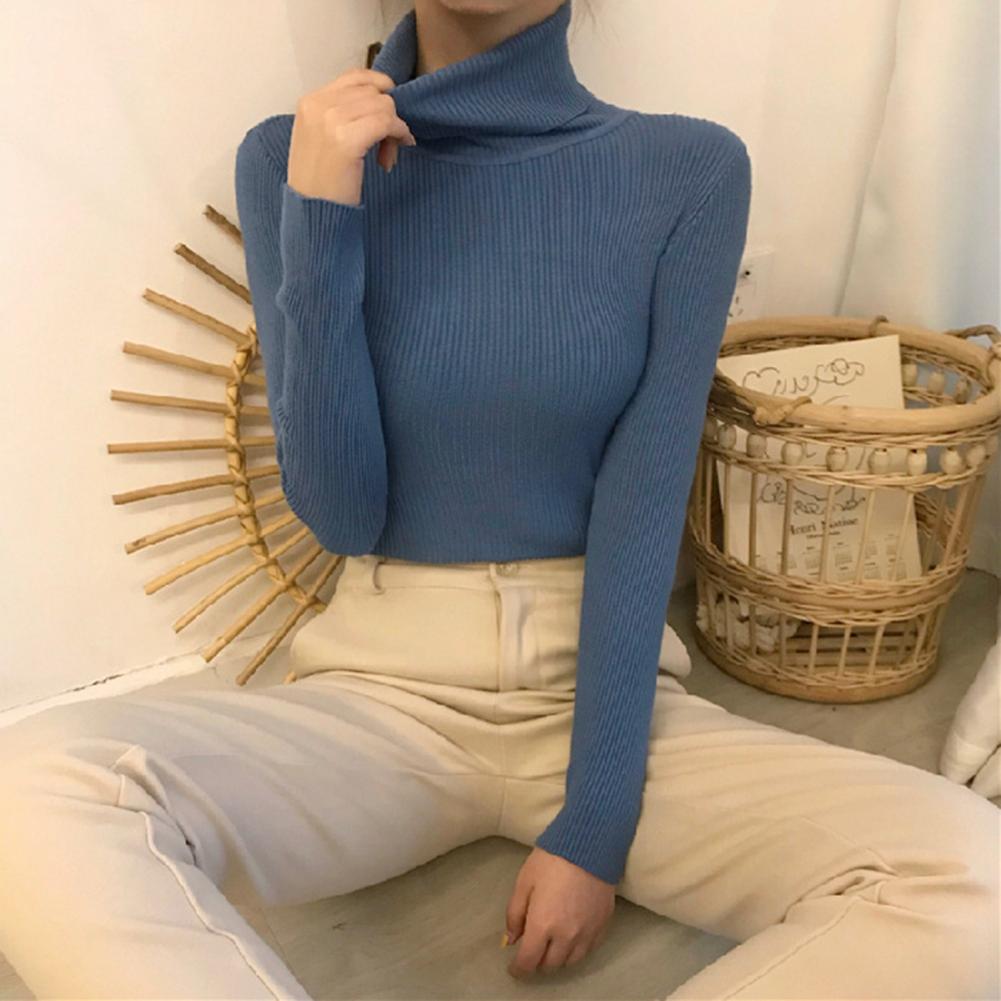 Вязаные топы, женский вязаный  – обзор и цена Turtleneck Knit 90S