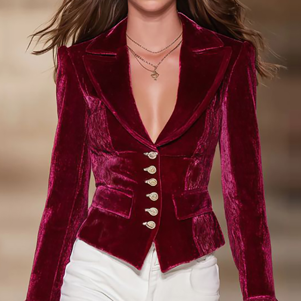 Женский элегантный бархатный б – обзор и цена Velvet Blazer Vintage