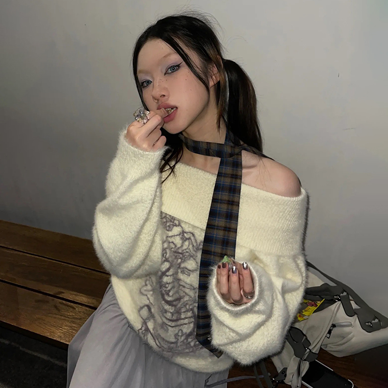 Karrram японский пуловер с выш – обзор и цена Turtleneck Knit 90S