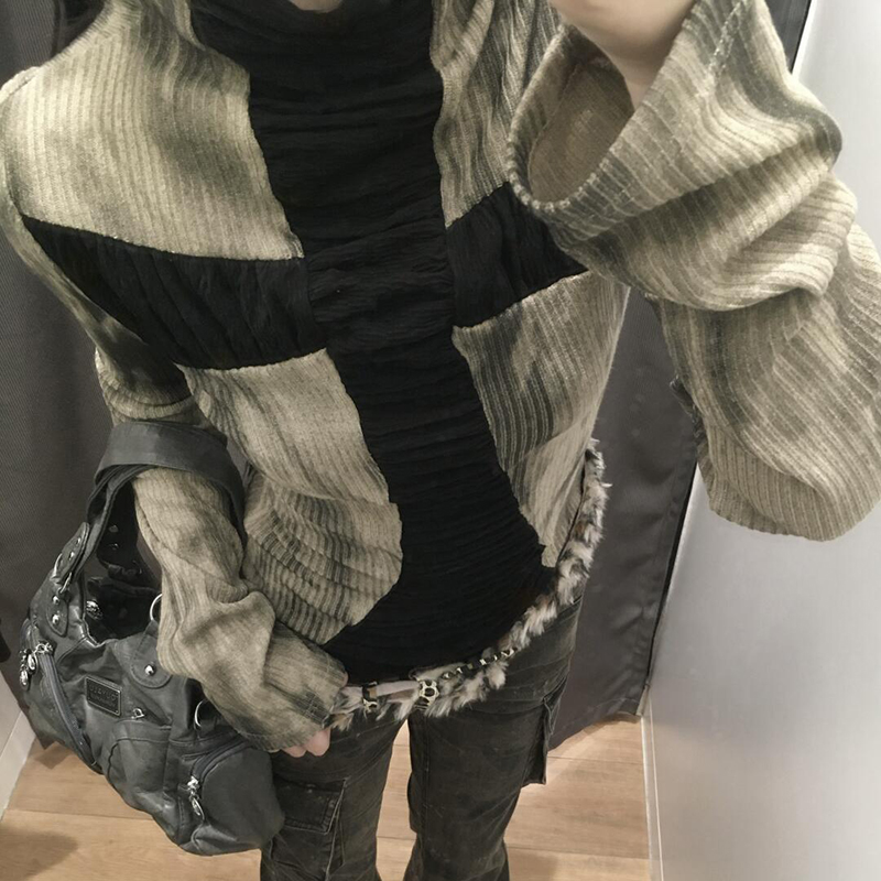 Тонкие топы в стиле готическог – обзор и цена Turtleneck Knit 90S