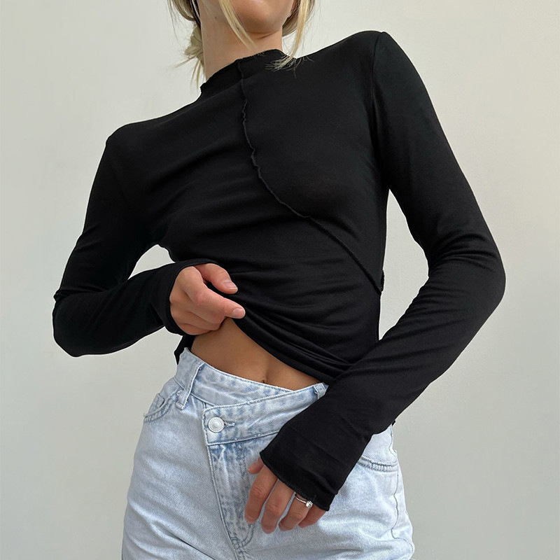 Осень 202, водолазка Y2K, футб – обзор и цена Turtleneck Knit 90S