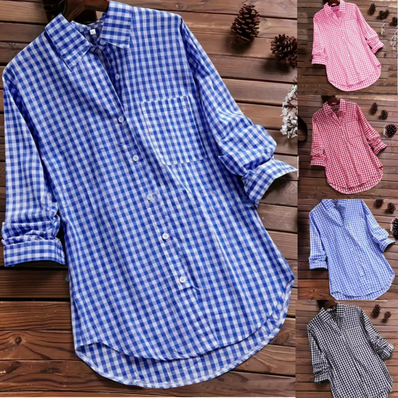 Свободная клетчатая рубашка с  – обзор и цена Vintage Fashion Ebay